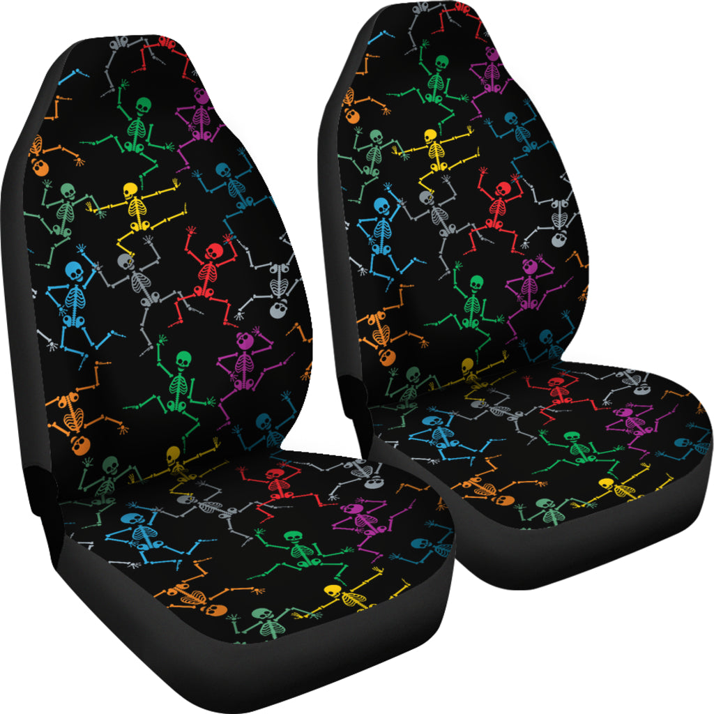 Skeleton Colorful Print Design LKS302 Car Seat Covers