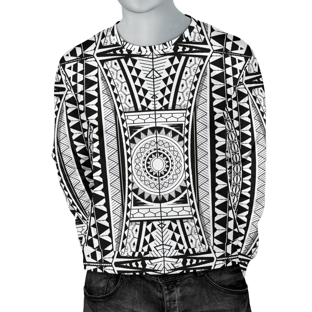 Polynesian Tattoo Design Men Long Sleeve Sweatshirt