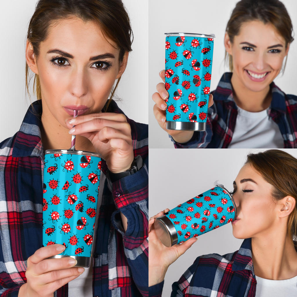 Ladybug Action Print Pattern Tumbler