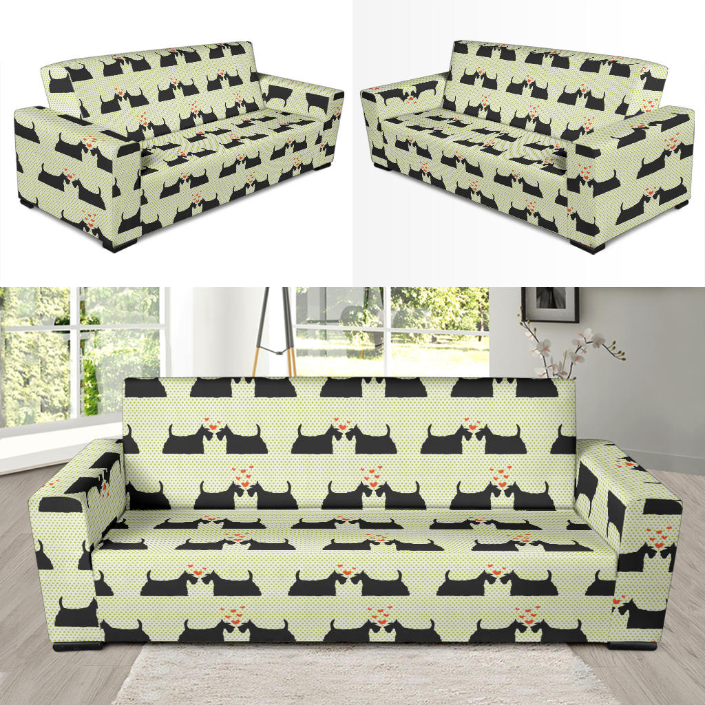 Scottish Terriers Print Design LKS304 Sofa Slipcover