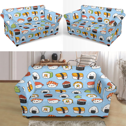 Sushi Print Design LKS303 Loveseat Couch Slipcover