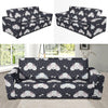 Poodle Pattern Print Design A03 Sofa Slipcover