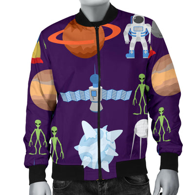 Alien Astronaut Planet Men Bomber Jacket