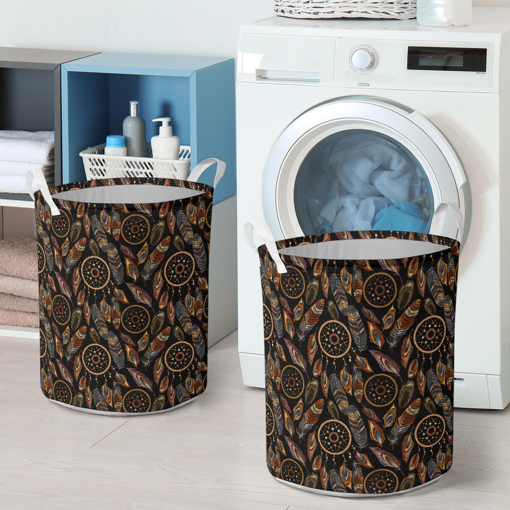 Dream catcher embroidered style Laundry Basket