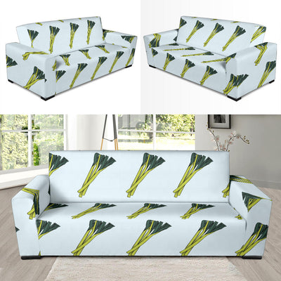 Leek Pattern Print Design 03 Sofa Slipcover