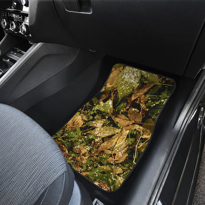 Camo Realistic Tree Forest Texture Print Car Floor Mats Front Back