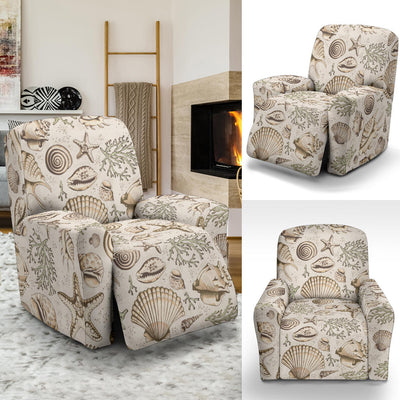 Seashell Print Design LKS304 Recliner Slipcover