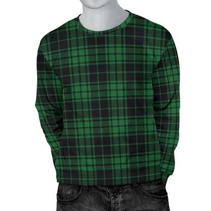 Green Tartan Plaid Pattern Men Long Sleeve Sweatshirt
