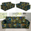 Peacock Feather Pattern Print Design A03 Sofa Slipcover