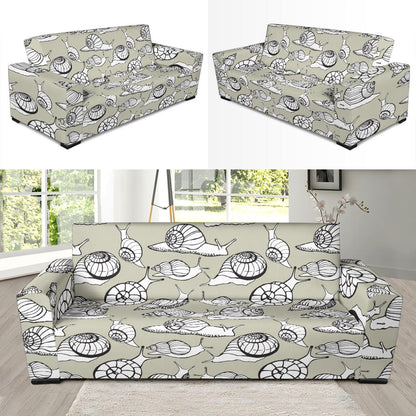 Snail Pattern Print Design 03 Sofa Slipcover