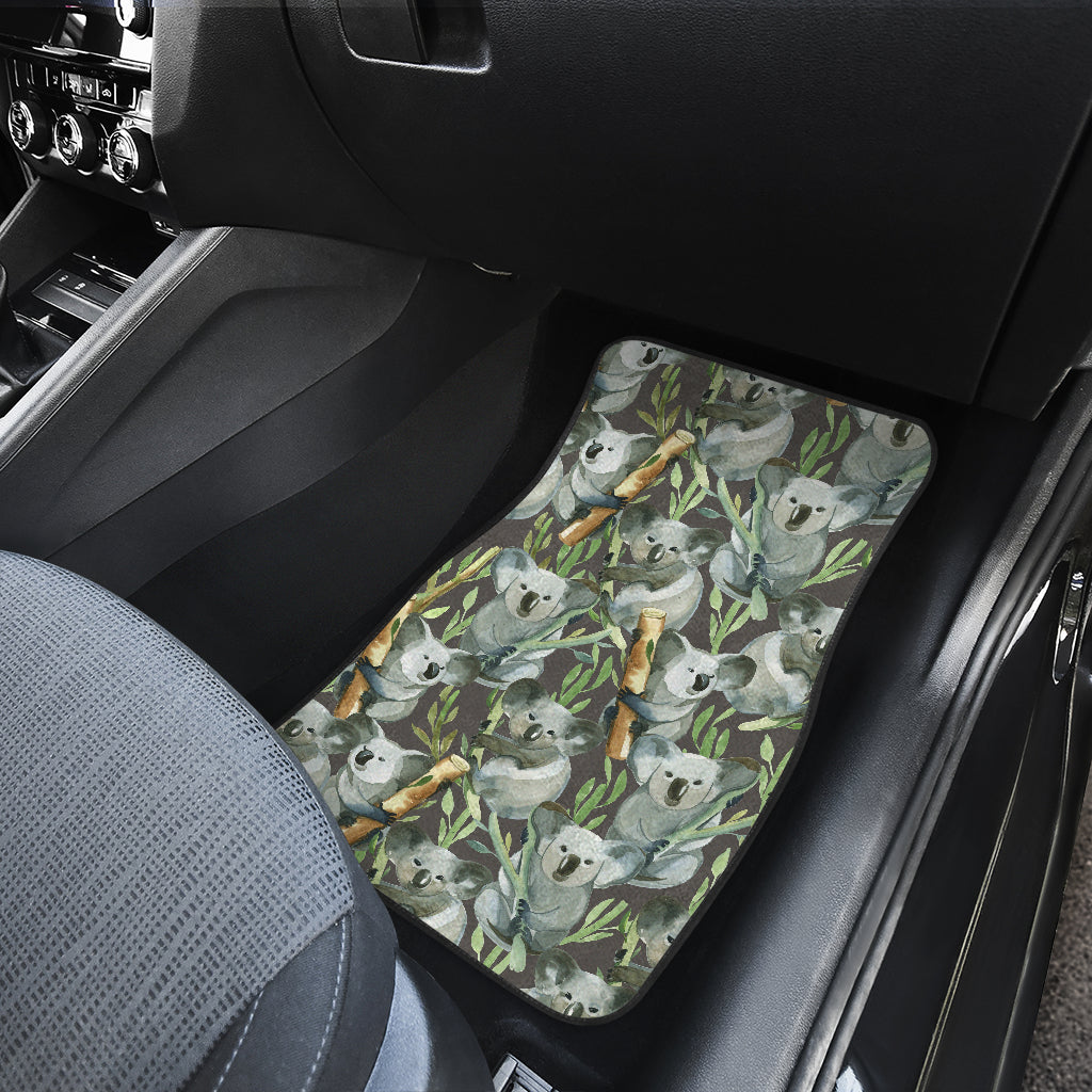 Koala Pattern Design Print Car Floor Mats Front Back