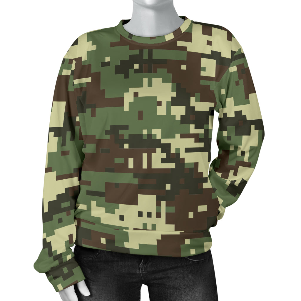 ACU Digital Army Camouflage Women Long Sleeve Sweatshirt