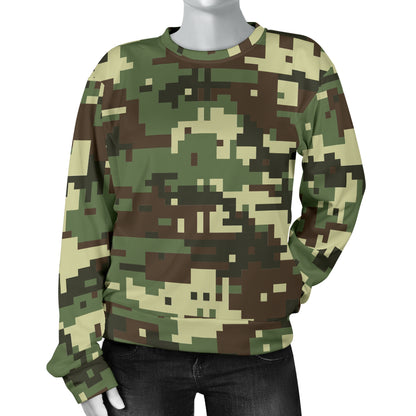 ACU Digital Army Camouflage Women Long Sleeve Sweatshirt