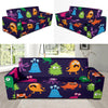 Monster Cartoon Pattern Print Design 02 Sofa Slipcover