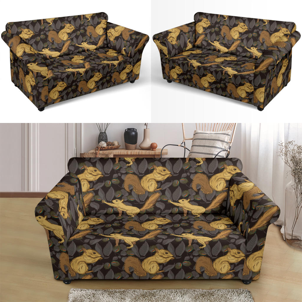 Squirrel Print Design LKS309 Loveseat Couch Slipcover