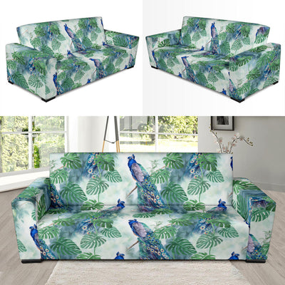 Peacock Pattern Print Design A02 Sofa Slipcover