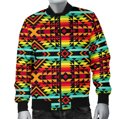 Kente Red Design African Print Men Bomber Jacket