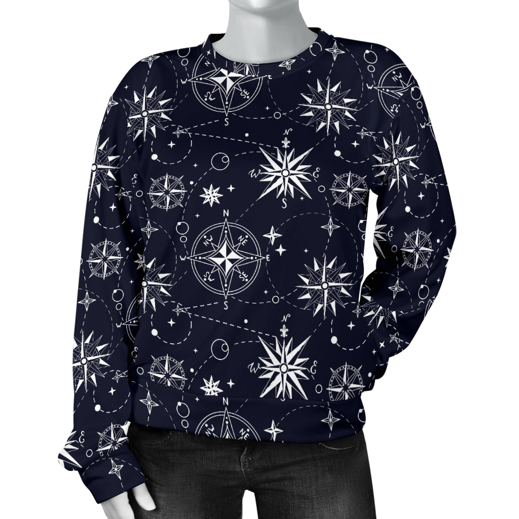 Nautical Sky Design Themed Print Women Long Sleeve Sweatshirt