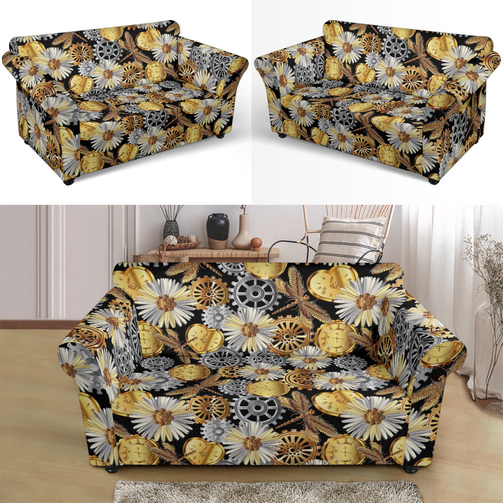 Steampunk Dragonfly Print Design LKS302 Loveseat Couch Slipcover