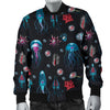 Jellyfish Underwater Print Men Bomber Jacket