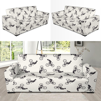 Mountain bike Pattern Print Design 01 Sofa Slipcover