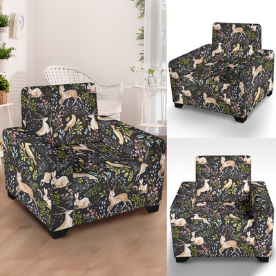 Deer Floral Jungle Armchair Slipcover