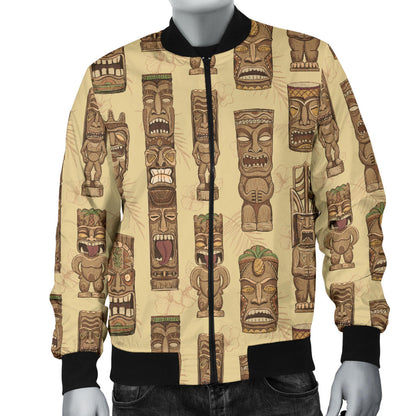 Totem Tiki Style Themed Design Men Bomber Jacket