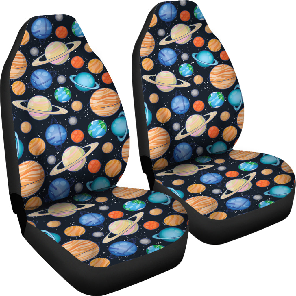 Planet Colorful Print Design LKS301 Car Seat Covers