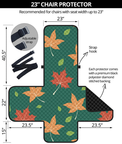 Maple Leaf Pattern Print Design 04 Armchair Cover Protector