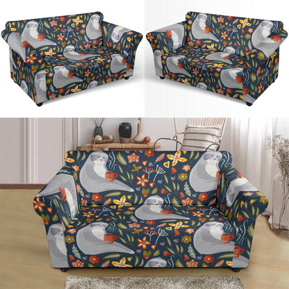 Sloth Print Design LKS303 Loveseat Couch Slipcover