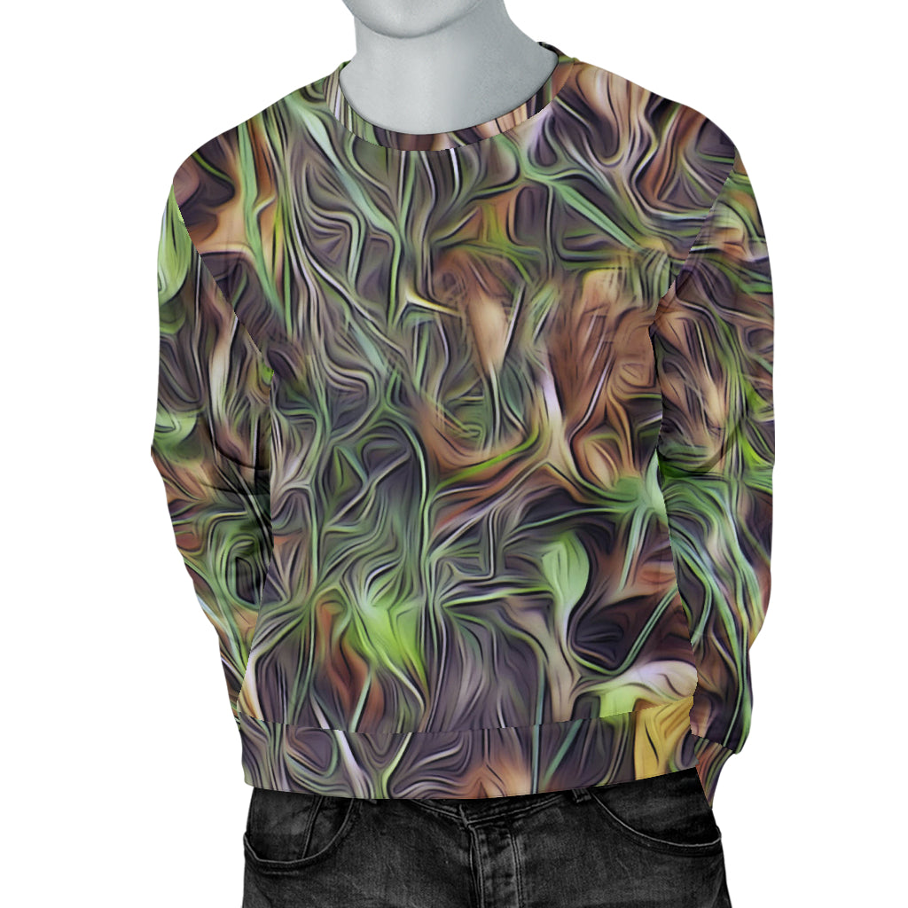 Camouflage Realistic Tree Print Men Long Sleeve Sweatshirt