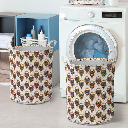 Wolf Tribal Dream Catcher Design Print Laundry Basket