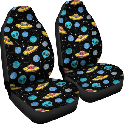 UFO Alien Print Design LKS306 Car Seat Covers