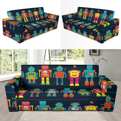 Robot Pattern Print Design A01 Sofa Slipcover