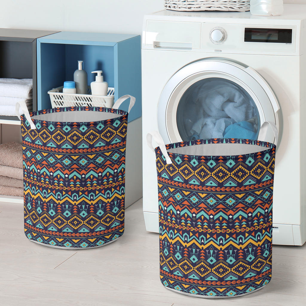 Aztec Style Print Pattern Laundry Basket