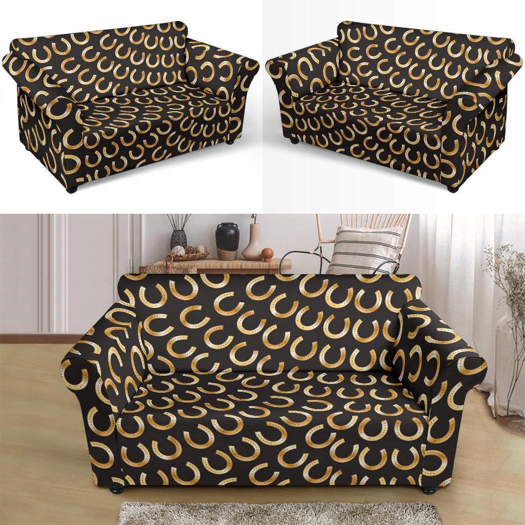 Horseshoe Print Design LKS304 Loveseat Couch Slipcover