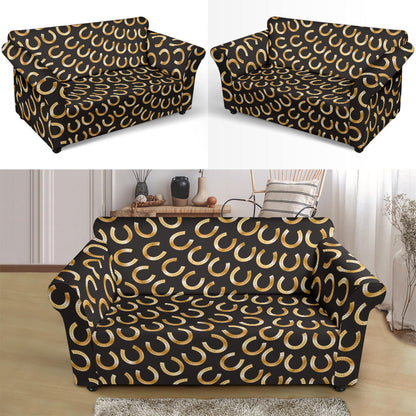 Horseshoe Print Design LKS304 Loveseat Couch Slipcover