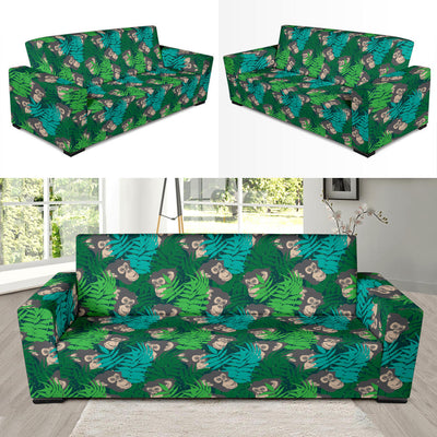 Chimpanzee Pattern Print Design 01 Sofa Slipcover