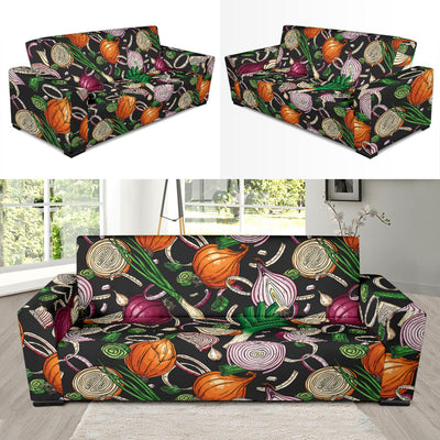 Onion Pattern Print Design A03 Sofa Slipcover