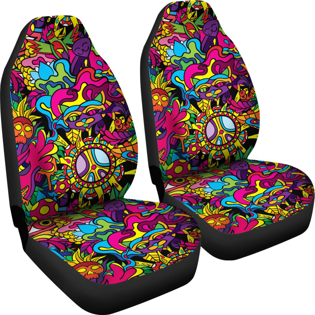 Trippy Print Design LKS304 Car Seat Covers