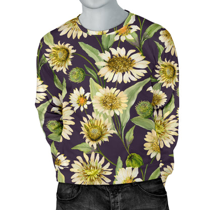 Daisy Vintage Print Pattern Men Long Sleeve Sweatshirt