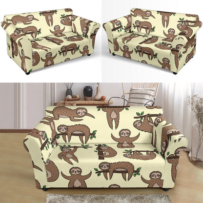 Sloth Print Design LKS3010 Loveseat Couch Slipcover