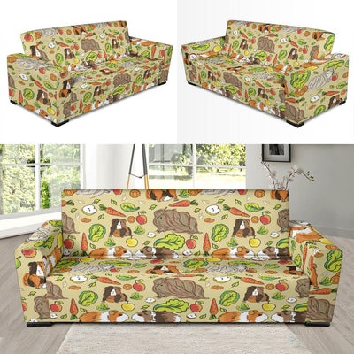 Guinea Pig Pattern Print Design 02 Sofa Slipcover