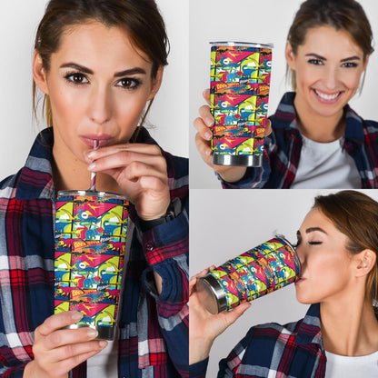 Dinosaur Comic Pop Art Style Tumbler