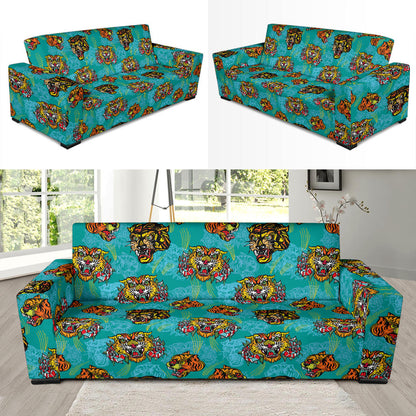Tattoo Tiger Head Print Design LKS304 Sofa Slipcover
