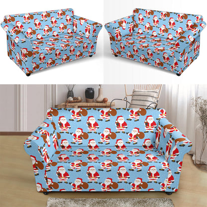 Santa Christmas Themed Print Design LKS305 Loveseat Couch Slipcover