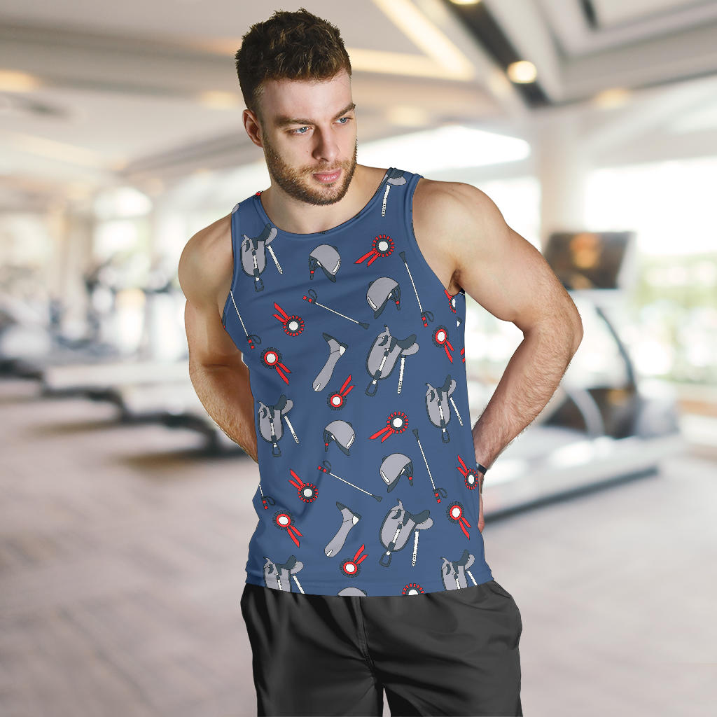 Equestrian Equipment Background Men Tank Top