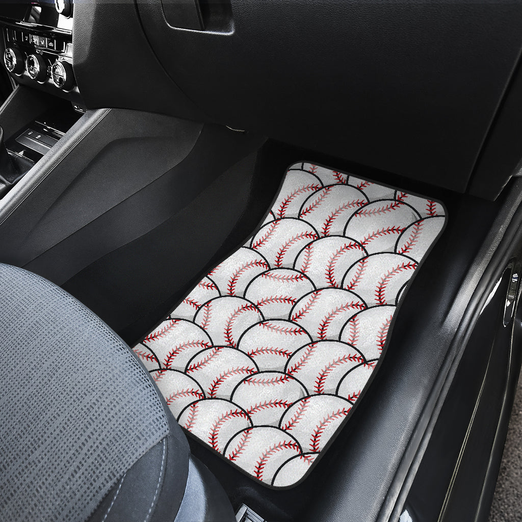 Baseball Pattern Car Floor Mats Front Back