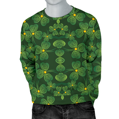 Shamrock Pattern Men Long Sleeve Sweatshirt