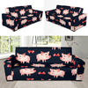 Pig Cute Pattern Print Design 02 Sofa Slipcover